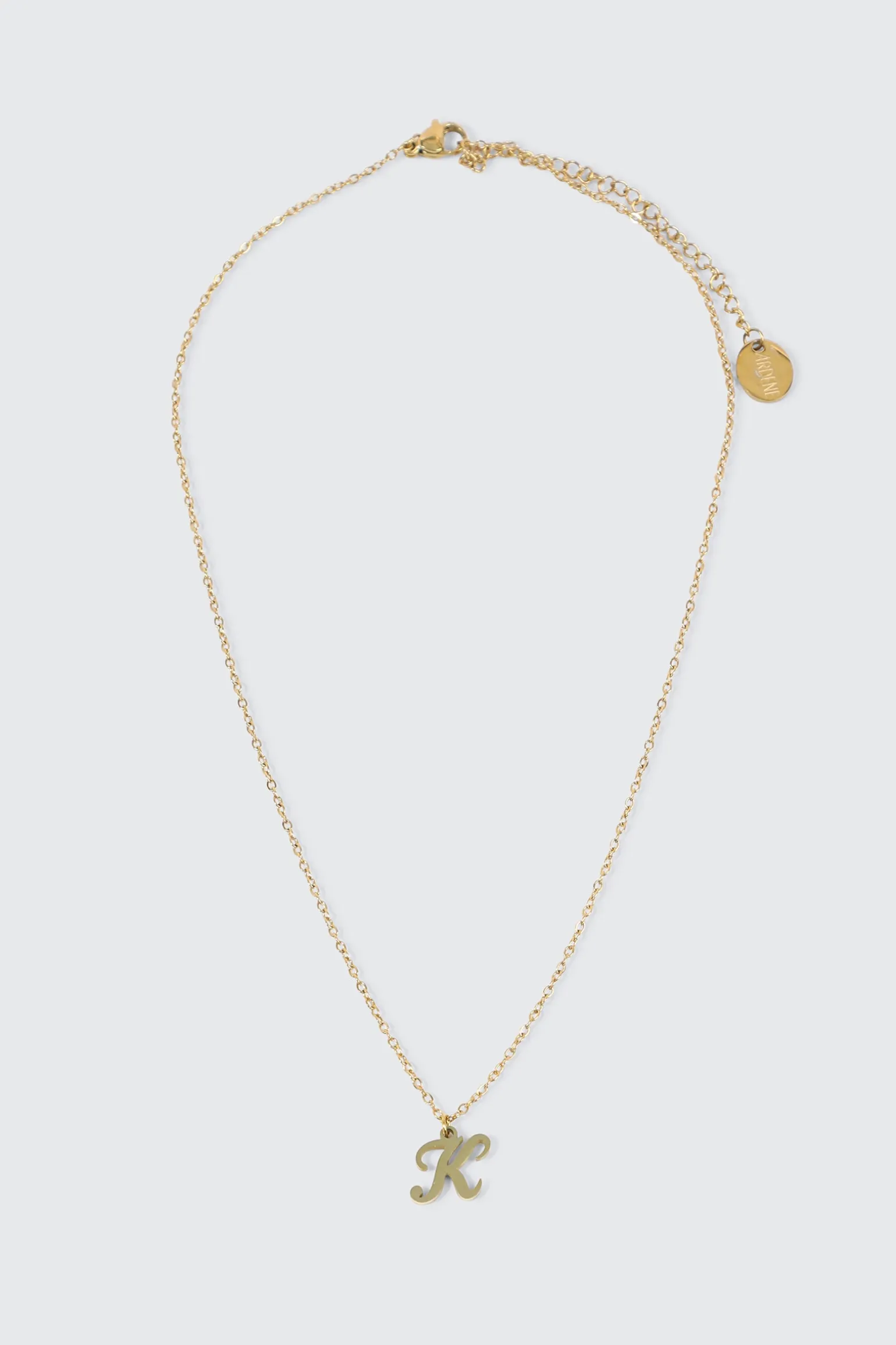14K Gold Plated Stainless Steel Initial K Necklace