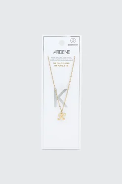 14K Gold Plated Stainless Steel Initial K Necklace