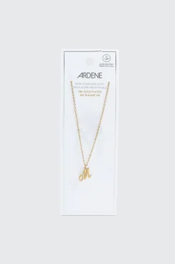 14K Gold Plated Stainless Steel Initial M Necklace