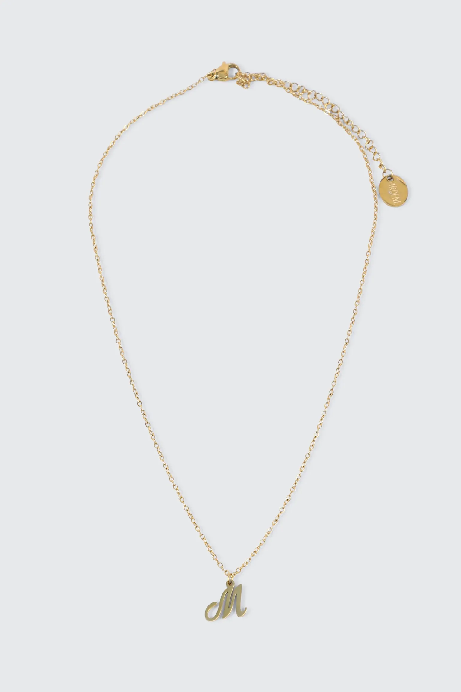 14K Gold Plated Stainless Steel Initial M Necklace