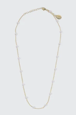 14K Gold Plated Station Necklace