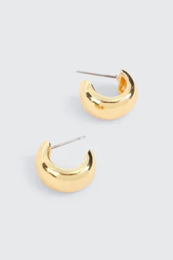 14K Gold Plated Thick Mini Hoops