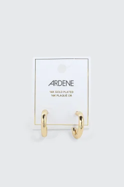14K Gold Plated Tubular Mini Hoops
