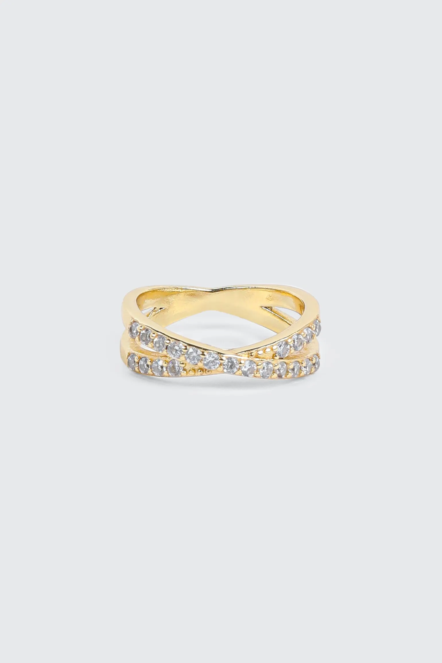 14K Gold Plated X Ring
