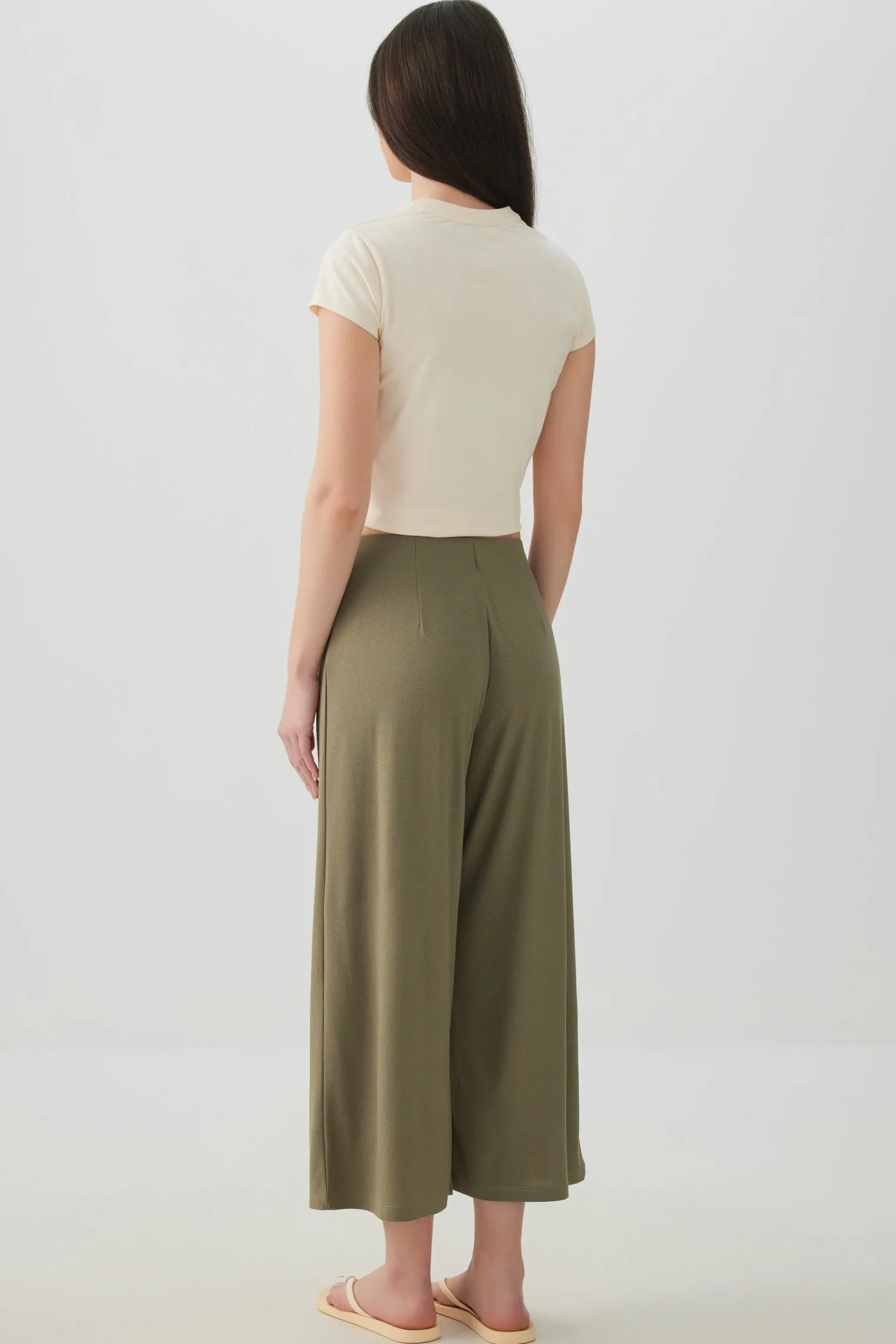 Knit Crepe Culottes