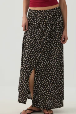 Knit Crepe Maxi Skirt