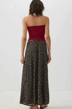 Knit Crepe Maxi Skirt