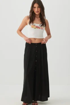 Knit Crepe Maxi Skirt