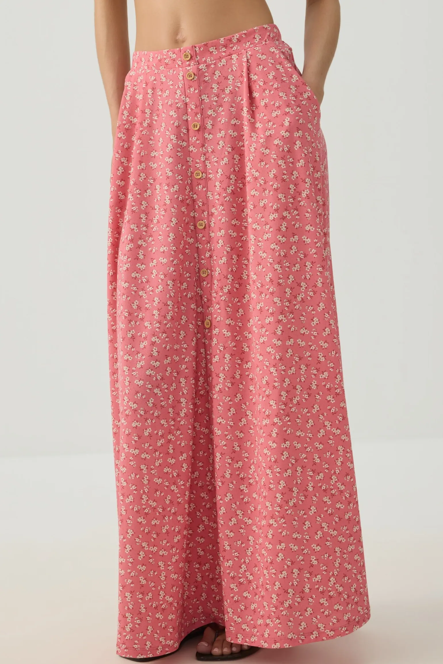 Knit Crepe Maxi Skirt