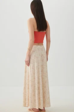 Knit Crepe Maxi Skirt