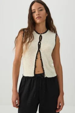 Knit Cropped Sweater Vest