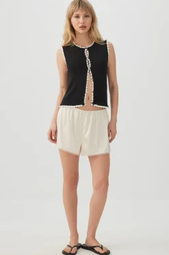 Knit Cropped Sweater Vest