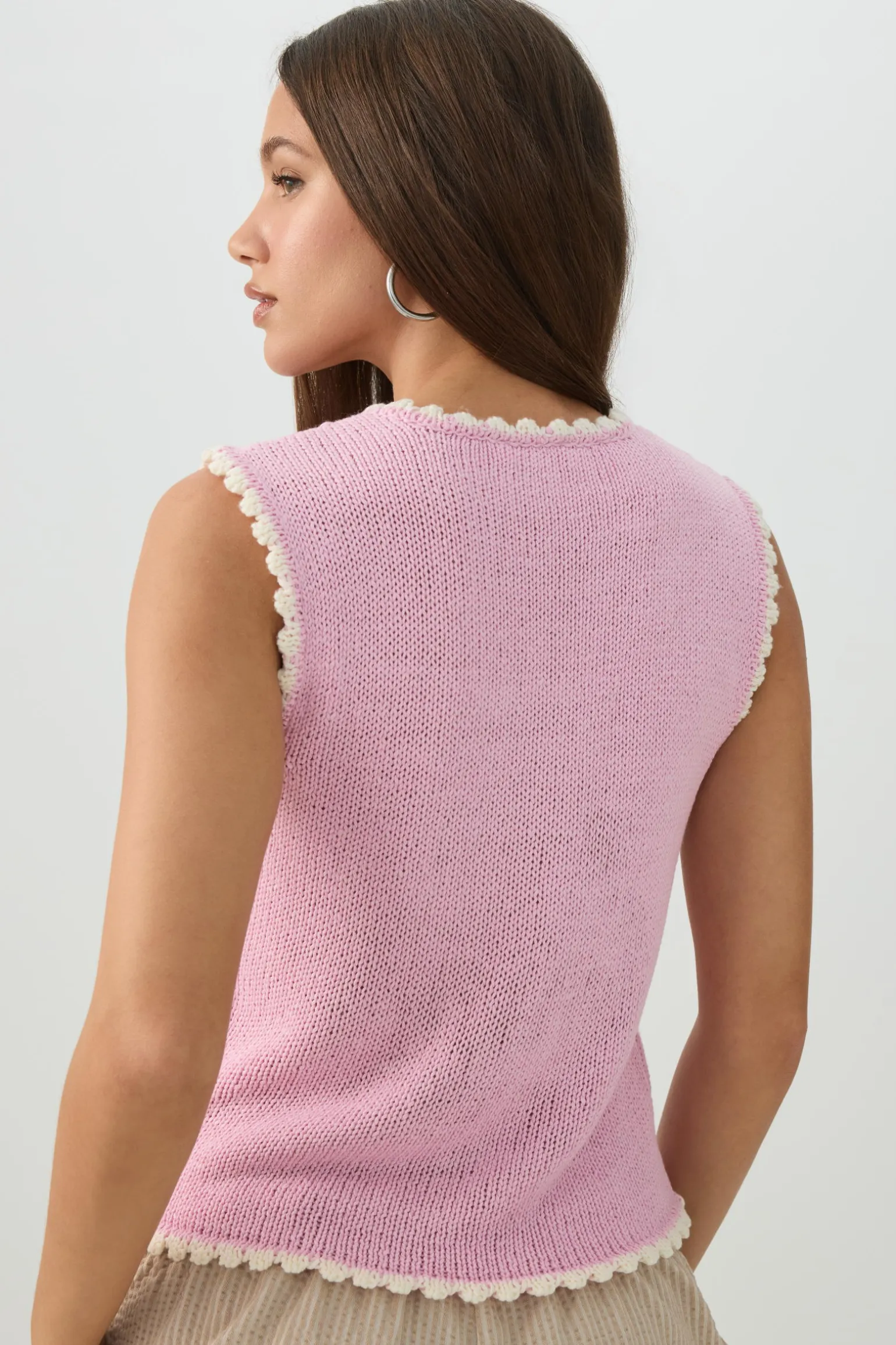Knit Cropped Sweater Vest