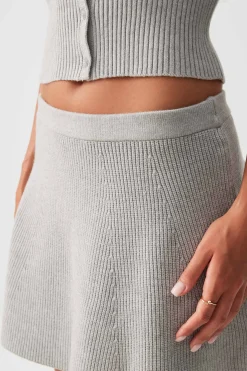 Knit Mini Skater Skirt