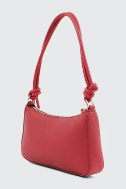 Knotted Handle Shoulder Bag with Crossbody Strap