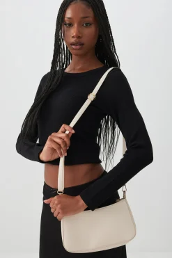 Knotted Handle Shoulder Bag with Crossbody Strap