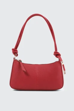 Knotted Handle Shoulder Bag with Crossbody Strap