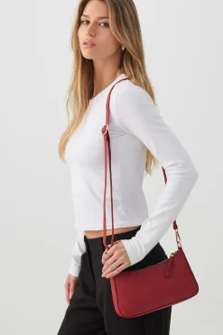 Knotted Handle Shoulder Bag with Crossbody Strap