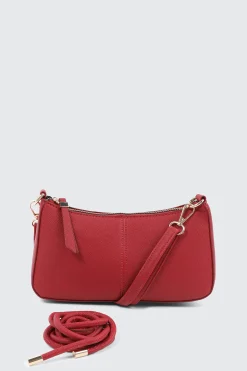 Knotted Handle Shoulder Bag with Crossbody Strap