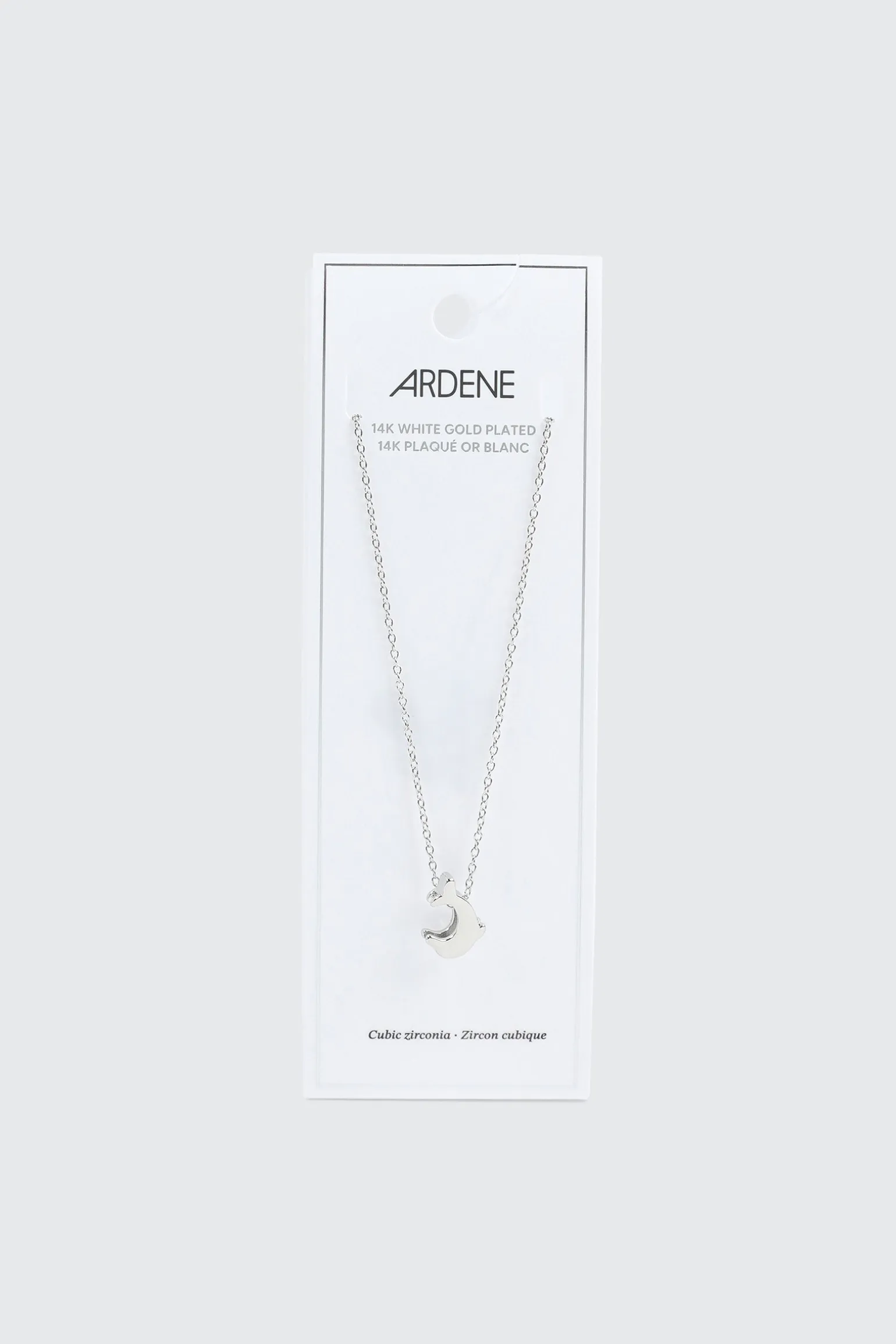 14K White Gold Plated Dolphin Necklace