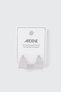14K White Gold Plated Earrings