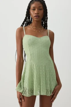 Lace Bustier Romper