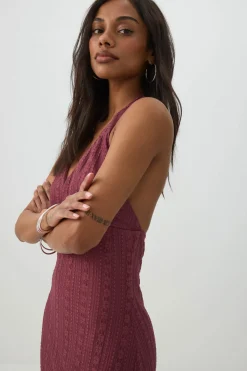 Lace Halter Maxi Dress
