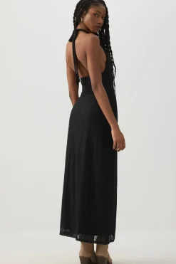 Lace Halter Maxi Dress