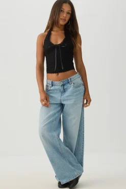 Lace Halter Tank Top