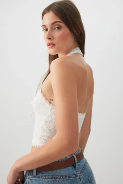 Lace Halter Tank Top