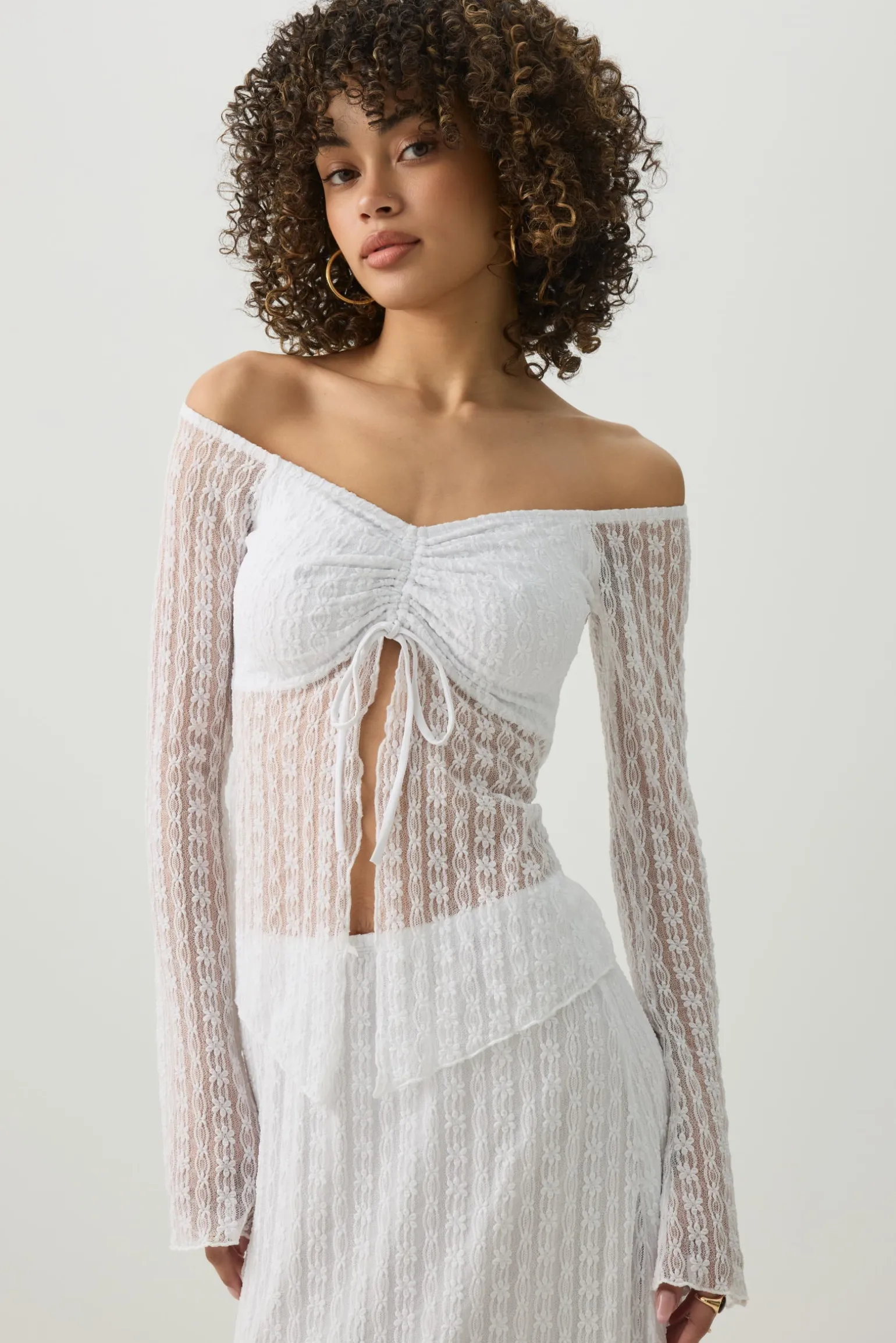 Lace Off Shoulder Top