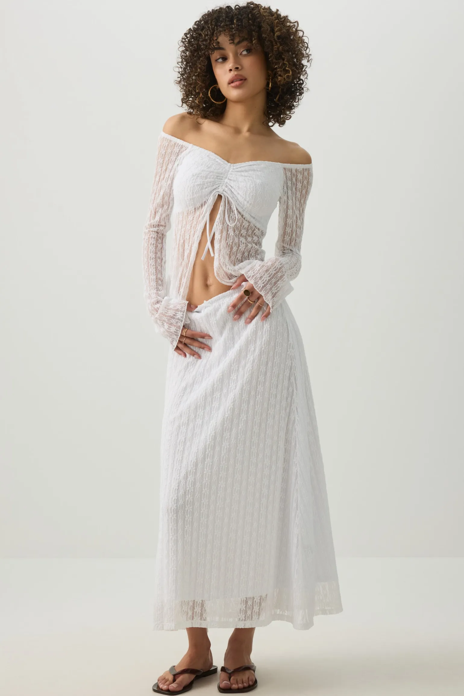 Lace Off Shoulder Top