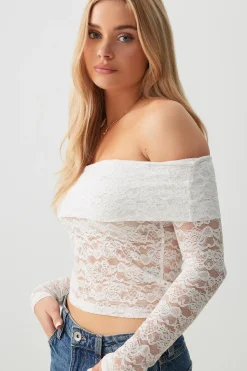 Lace Off Shoulder Top