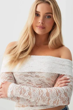 Lace Off Shoulder Top
