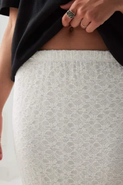 Lace Tiered Midi Skirt