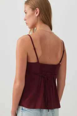 Lace Trim Babydoll Tank Top