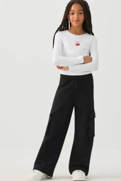 Lace Trim Long Sleeve T-Shirt