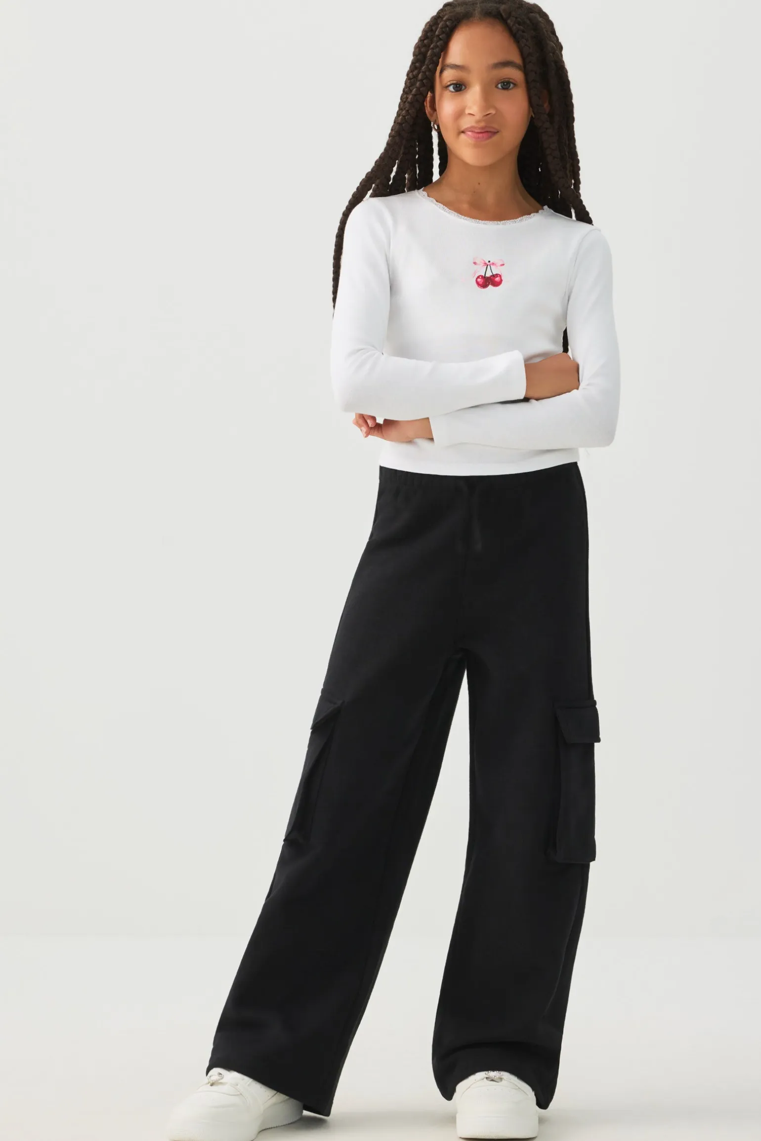 Lace Trim Long Sleeve T-Shirt