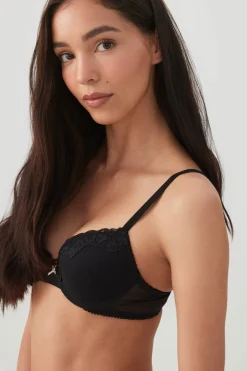 Lace Trim Push Up Bra