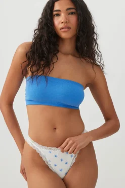 Lace Trim Seamless String Panty