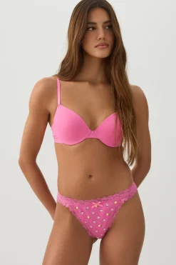 Lace Trim Seamless String Panty