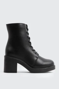 Lace Up Platform Ankle Boots
