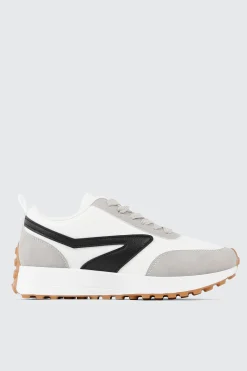 Lace Up Sneakers with Contrast Trim
