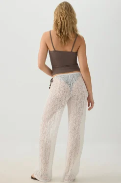 Lace Wide Leg Knit Pants