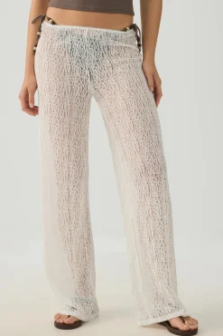 Lace Wide Leg Knit Pants