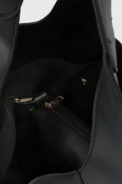 Large Faux Leather Slouchy Shoulder Bag