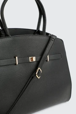 Large Faux Leather Tote Bag