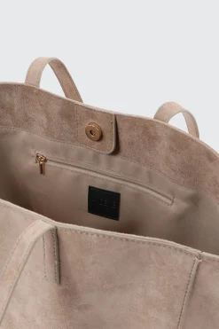 Large Faux Suede Tote Bag