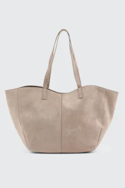 Large Faux Suede Tote Bag