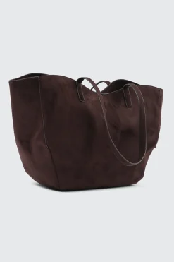 Large Faux Suede Tote Bag